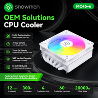 Refroidisseur ITX 90 mm avec 6 caloducs en cuivre, 150 W TDP, ARGB, pour distributeur en gros, avec logo personnalisé, OEM, conception compacte, prêt à l'emploi
