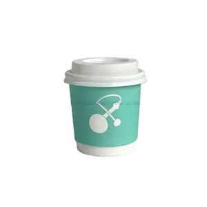 custom printing Carton Paper Cups for Water/coffee/tea Biodegradable Coffee Cups double Wall White Card