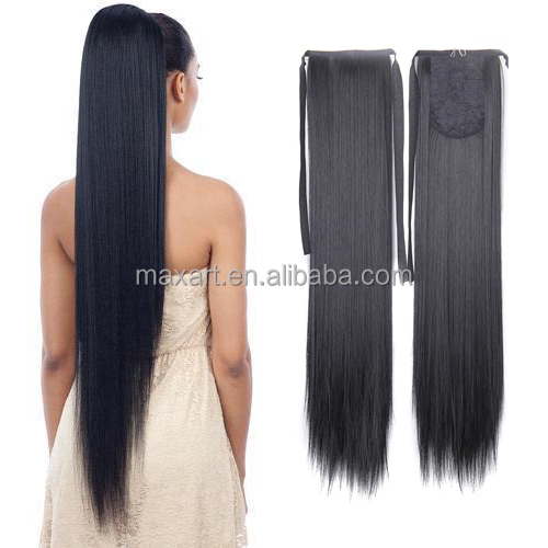 Длинная прямая кудрявая лента заколка для конского хвоста для наращивания волос аксессуары для волос