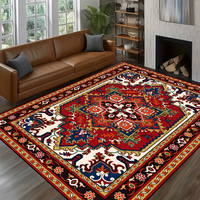 Tapis d'intérieur lavable en fausse fourrure de cachemire, résistant aux taches et facile à nettoyer, tapis antidérapant, grand tapis pleine surface pour salon