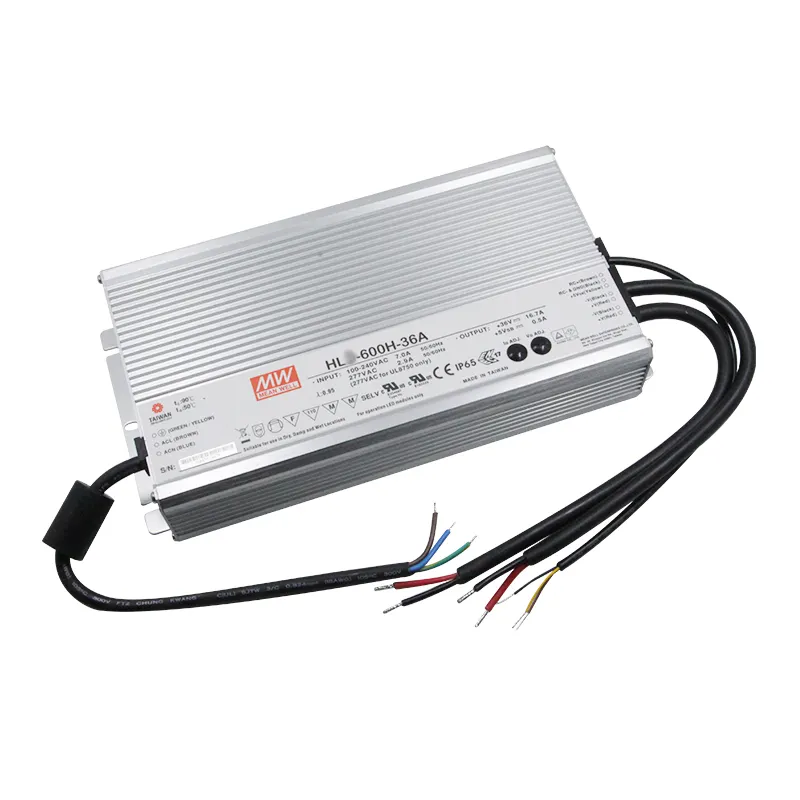 600W 30V 20A DCแหล่งจ่ายไฟMeanwell HL-600H-30A IP65 AC DC LED Driverสำหรับไฟ