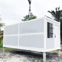 Maison préfabriquée mobile pliable de 20 pieds, conteneur de caravane portable, deux chambres, un salon, maison pliable préfabriquée