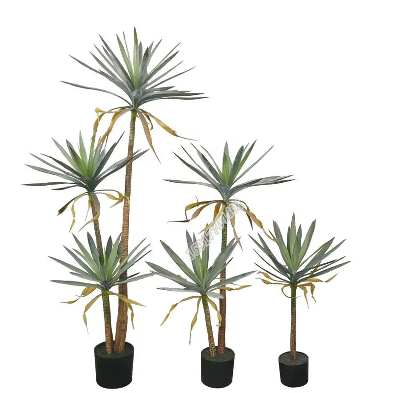 Novo estilo Yucca Árvore falso bonsai planta agave dracaena planta árvore artificial para decoração de casa