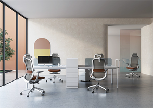 Chaise de bureau exécutive personnalisable en maille multifonction avec appui-tête réglable, style moderne, fournie directement par l'usine - Product Image 6