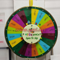 Roue tournante LED en acrylique personnalisable et durable de 600 mm avec rotation à 360 degrés - Jeu interactif de tirage au sort pour toutes les fêtes et toutes les saisons