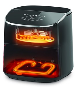 <span class=keywords><strong>2</strong></span> deux éléments chauffants haut bas double chauffage digital grande friteuse à air 7L 8L smart double chauffage friteuse à air 2200W - Product Image 4