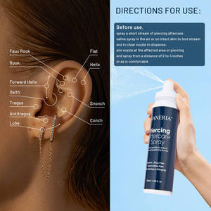 Spray de Soin Post-<span class=keywords><strong>Piercing</strong></span> Marque Blanche OEM, Spray Salin pour Blessures, Élimination des Protubérances de <span class=keywords><strong>Piercing</strong></span>, Brume Apaisante Nettoyante pour Oreilles 120ml - Product Image 6