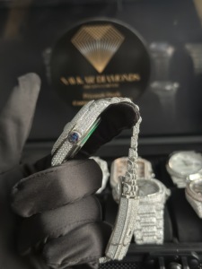 Reloj de Pulsera para Hombre, Diseño Hip Hop, Esfera Grande, Acero Inoxidable, Completamente Cubierto de Diamantes Moissanite D VVS, Personalizable, Gran Venta - Product Image 5