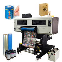 Mesin Cetak Label Kristal Otomatis Laminasi UV DTF Roll Printer All in One Kecepatan Tinggi