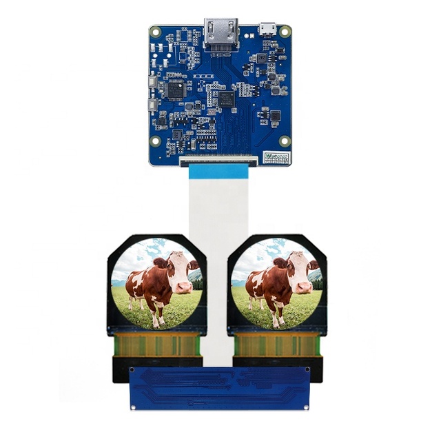 1200*1200 High Brightness 800 Nit 2.1 Inch Round Tft Circle Lcd Display FHD VR AR Screen With Mipi Driver Board