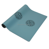 Tapis de yoga en caoutchouc naturel PU, forme ovale arrondie, courbe en arc, pour Pilates et yoga, avec logo personnalisé