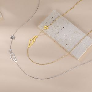 Collana con Ciondolo Stella di David Myshape, Catene in Acciaio Inossidabile per Donne, Gioielli Ebraici, Regalo all'Ingrosso - Product Image 5