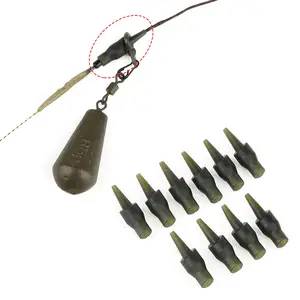 W.P.E 10pcs Carp Fishing Run Rig Beads Rubber Run Rig Clip Carp Fishing Tackle Terminal Tackle Tool Carp Fishing Accessories