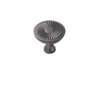 Poignées de meuble à design géométrique radial en alliage de zinc noir mat pour armoire de cuisine et penderie