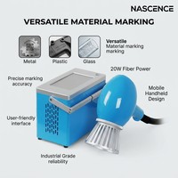 Nouvelle machine de marquage laser à fibre portable NASCENCE Mini 500W, graveur laser portatif 255x135mm avec boîtier de contrôle industriel, compatible DXF/AI
