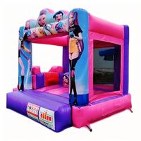 Château gonflable commercial K-POP Demon Hunters de 10x15 pieds, personnalisable pour les fêtes d'enfants en extérieur