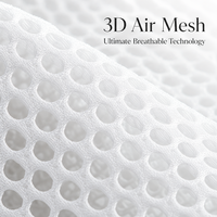 Oreiller de grossesse en coton 3D Air Mesh, rectangulaire, réglable, pour le soutien du corps, anti-bactérien, écologique, pour le ventre et le dos - Vente en gros