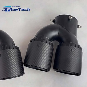Embouts d'échappement FlowTech Quad en fibre de carbone pour BMW G20 G21 M340i G22 M240i G42 M440i B58, style M Performance en acier inoxydable - Product Image 6