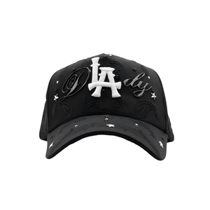 WholesaleHigh Quality Baseball <strong>Cap</strong> 3D Embroidery Distressed Curved Brim Barbas Hats X Junior H Original Barbas Hats - Product Image 4