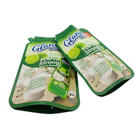 Pochette personnalisée recyclable refermable de 350 ml avec bec verseur pour liquides, pochette souple de qualité alimentaire de forme spéciale pour aliments pour bébés