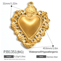 SUMMLY Vente en gros de breloques océaniques plaquées or 18 carats en acier inoxydable, pendentifs en forme de poisson, coquillage, cœur, fleur pour la fabrication de bijoux et bracelets DIY