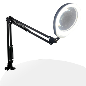 โคมไฟแว่นขยายโลหะและพลาสติกอุตสาหกรรม 10 เท่า พร้อมไฟวงแหวน LED - Product Image 6