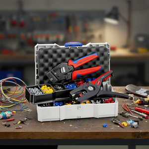 Knipex Industrial Grade Steel Wire <b>Crimping</b> Tool <b>Set</b> 13-Piece Assortment with Terminals for 16 AWG Electrical Connections - Product Image 3