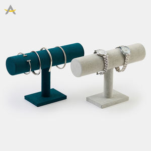 Présentoir de Luxe Auralux pour Montres et Bijoux, Support en Velours en Forme de T pour Bracelets et Bijoux - Product Image 2