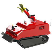 Robot Pemadam Kebakaran TIGER-08 Bertenaga Diesel Empat Roda Penggerak Semua Medan Dapat Memanjat Tangga Peralatan Penyelamatan Kendali Jarak Jauh Dapat Disesuaikan