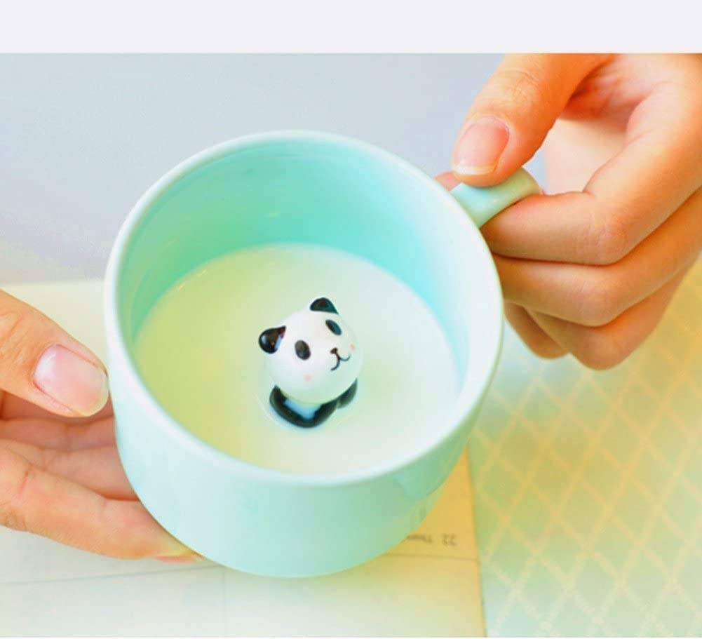 3D Coffee Mug Cute Animal Panda Inside Cup Cartoon Ceramics Figurine Teacup Porcelain Morning Tea Milk Mugs in Bulk