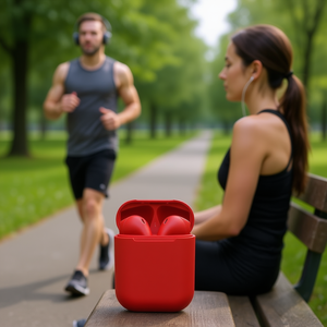 Écouteurs sans fil Myrva Audiophones Twins Red pour le sport et les activités de plein air - Product Image 2