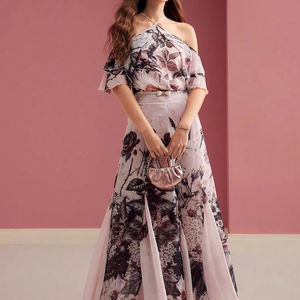 בתוספת גודל S-6XL הקיץ שמלות ארוכות נשים חדשות חוף פרחוני הדפסה <span class=keywords><strong>boho</strong></span> שמלת מקסי עם בגדי נשים - Product Image 1