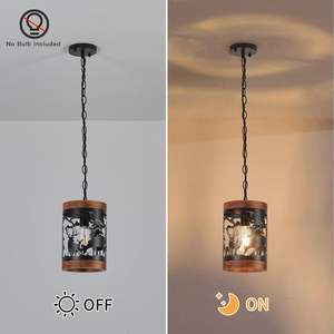 Luminaire suspendu rustique <span class=keywords><strong>en</strong></span> forme <span class=keywords><strong>de</strong></span> <span class=keywords><strong>cerf</strong></span> SIMIG, 1 lumière, style ferme, <span class=keywords><strong>bois</strong></span> et métal, luminaire suspendu réglable pour cuisine et salle à manger - Product Image 3