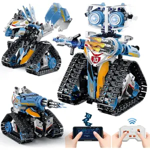 695 pezzi giocattoli robot con stelo APP e telecomando robot programmabili a doppia modalità blocchi di costruzione 3 in 1 kit di ingegneria per bambini