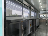 Etodevice 5.5M Remolque de Comida Móvil de Doble Eje con Ventanas de Servicio Cuadradas Grandes, Totalmente Equipado, para Comida Rápida