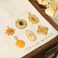 Aksesoris Pembuatan Perhiasan Kustom Bohemian DIY Liontin Baja Tahan Karat untuk Kalung Liontin Pesona Perhiasan Fashion untuk Kalung