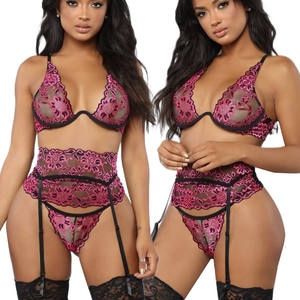3-Piece Sexy Xxxx Xxx Bdsm Setelan Perbudakan Jepang Dewasa Sm Pakaian Dalam Wanita Setelan Lingerie Set - Product Image 1