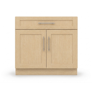 ตู้ใต้อ่างล้างจานเมลามีนสั่งทำพิเศษ ขนาด 36 นิ้ว สีโอ๊คบลอนด์ บานคู่ ผลิตโดย OEM ผู้ผลิตจากเวียดนาม - Product Image 1