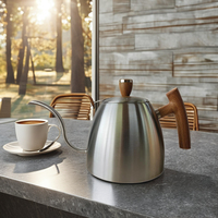 Meilleure vente en acier inoxydable, bouilloire à café pour la cuisine expresso, ensemble ménager au design moderne en métal