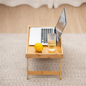 Bamboo Folding Computer <b>Desk</b> 50x30x23cm Lazy Table For Home Bedroom Use - Product Image 3