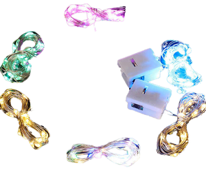 Guirlande lumineuse à piles en fil de cuivre 10/20/30 LED, 3 modes, source lumineuse LED de <span class=keywords><strong>Noël</strong></span> 1m/2m/3m, <span class=keywords><strong>décoration</strong></span> intérieure/extérieure - Product Image 1