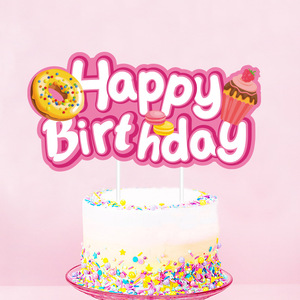Set di 13 Decorazioni per Torte di Compleanno a Forma di Ciambella, Topper per <span class=keywords><strong>Gelato</strong></span> e Cupcake, Accessori per Feste - Product Image 3