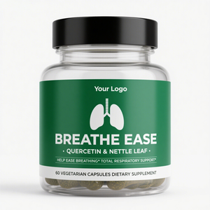 Venta al por mayor OEM suplementos dietéticos para adultos cápsulas de calidad alimentaria quercetina y hoja de ortiga abierta vías respiratorias claras salud nasal estacional - Product Image 1