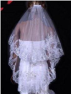 Nouveau voile de mariée long à double couche de style coréen, voile de mariée féerique - Product Image 6