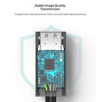 Convertisseur DP vers HDMI à transmission unidirectionnelle active 4K60Hz 1440P/1080P pour moniteur d'ordinateur et projecteur