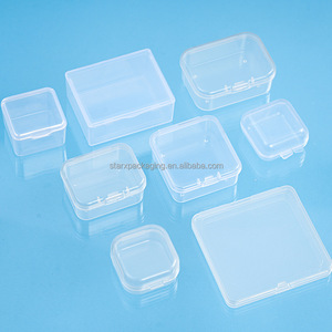 Boîtes de rangement carrées en <span class=keywords><strong>plastique</strong></span> PP vides, mini-contenants transparents pour petits cadeaux et loisirs créatifs, prêtes à être expédiées - Product Image 5