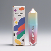 Pegatinas troqueladas con impresión UV personalizada, etiqueta con el logotipo de la empresa para brillo de labios, vinilo adhesivo impermeable, PVC MOQ 100 piezas