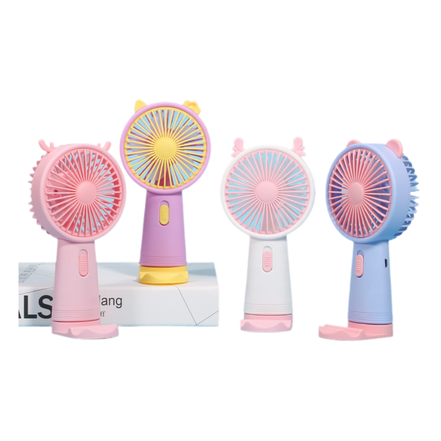 Factory New USB Handheld Rechargeable Mini Fan Portable Fan High Speed Cooling Cartoon Cute Handheld Small Fan