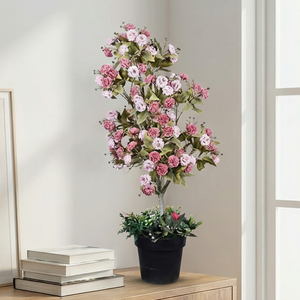 <b>Artificial</b> Flower <b>Tree</b> Decorative Floral Plant Potted <b>Artificial</b> Plant Indoor Outdoor Wedding Event Home Decor - Product Image 5