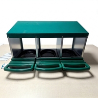 Collecteur d'œufs automatique pour poules pondeuses, boîte de nidification en plastique à 3 trous, boîte de nidification murale pour poules, plateau à œufs à roulettes
